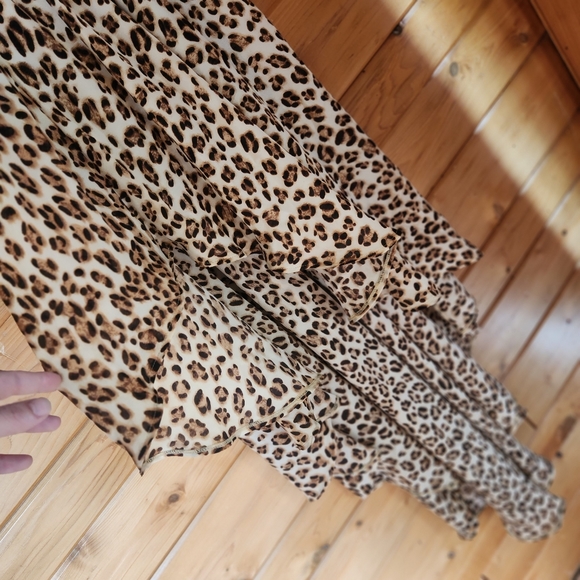 GUESS Dress Size Small Jungle Fever Cheetah Print Crochet Halter Racer T… - Picture 2 of 14